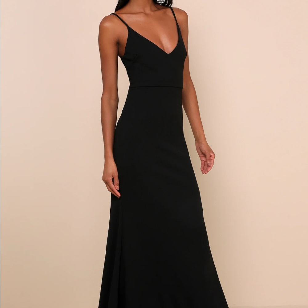 Lulu's Classic Infinite Glory Black Maxi Dress